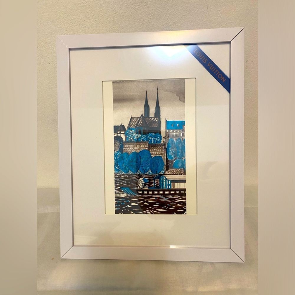 Authentic Louis Vuitton/Ruben Toledo “Basel” Framed Postcard
